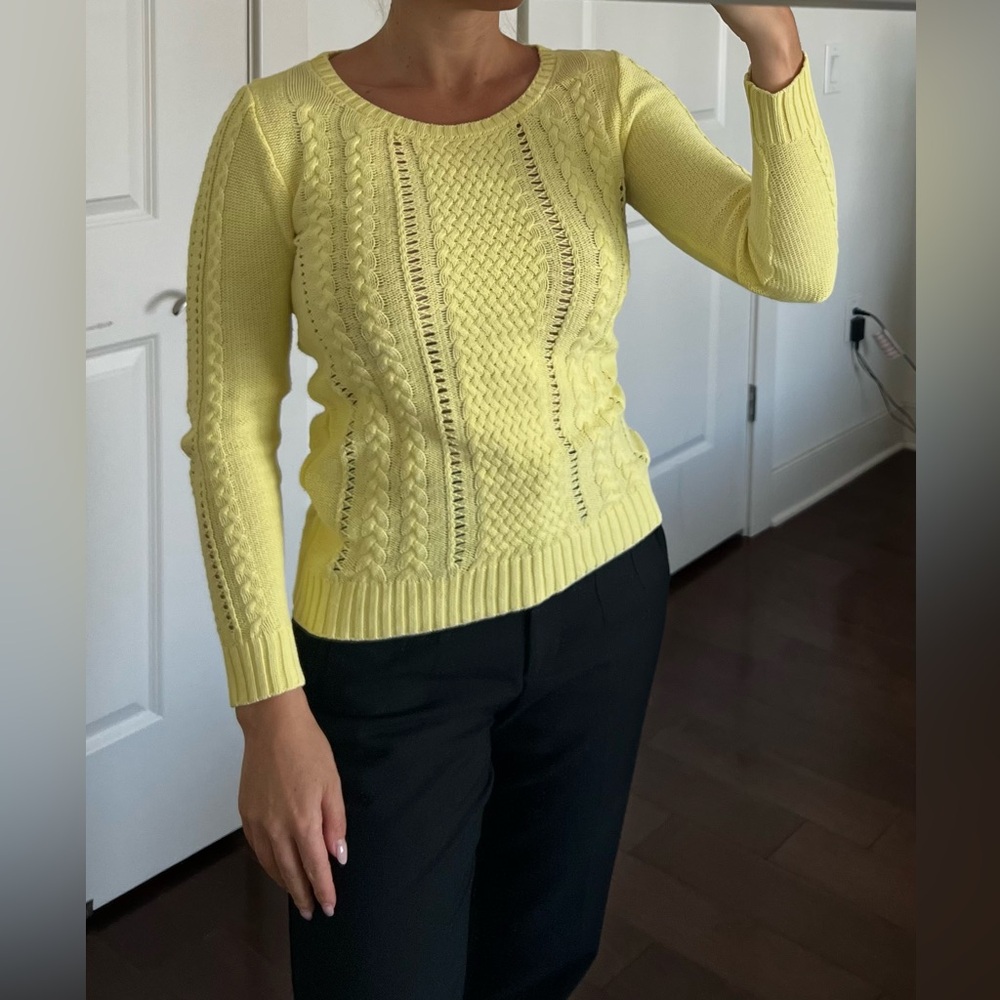 Stradivarius Yellow Knit Sweater